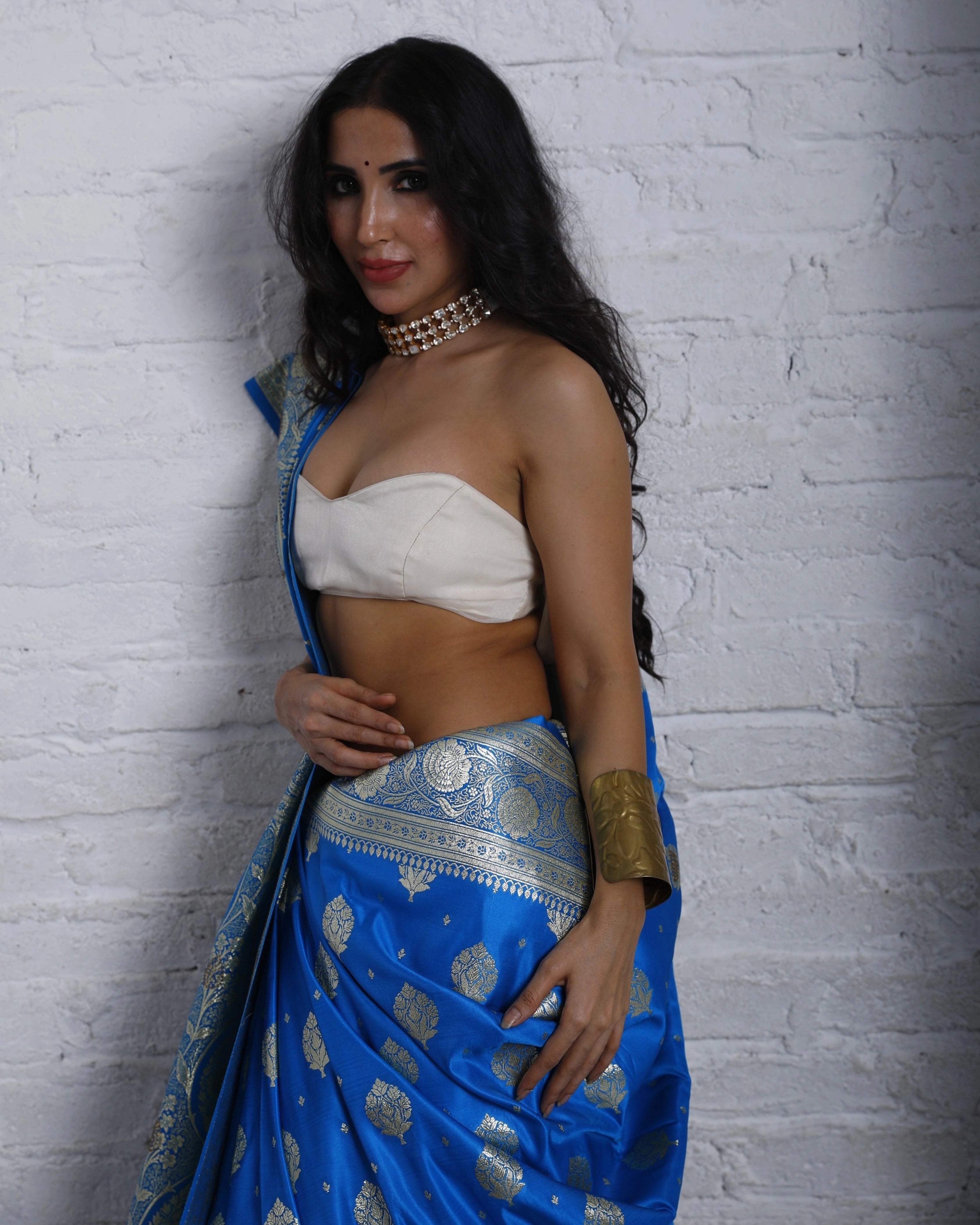 Plain White Premium Organza Tieback Blouse