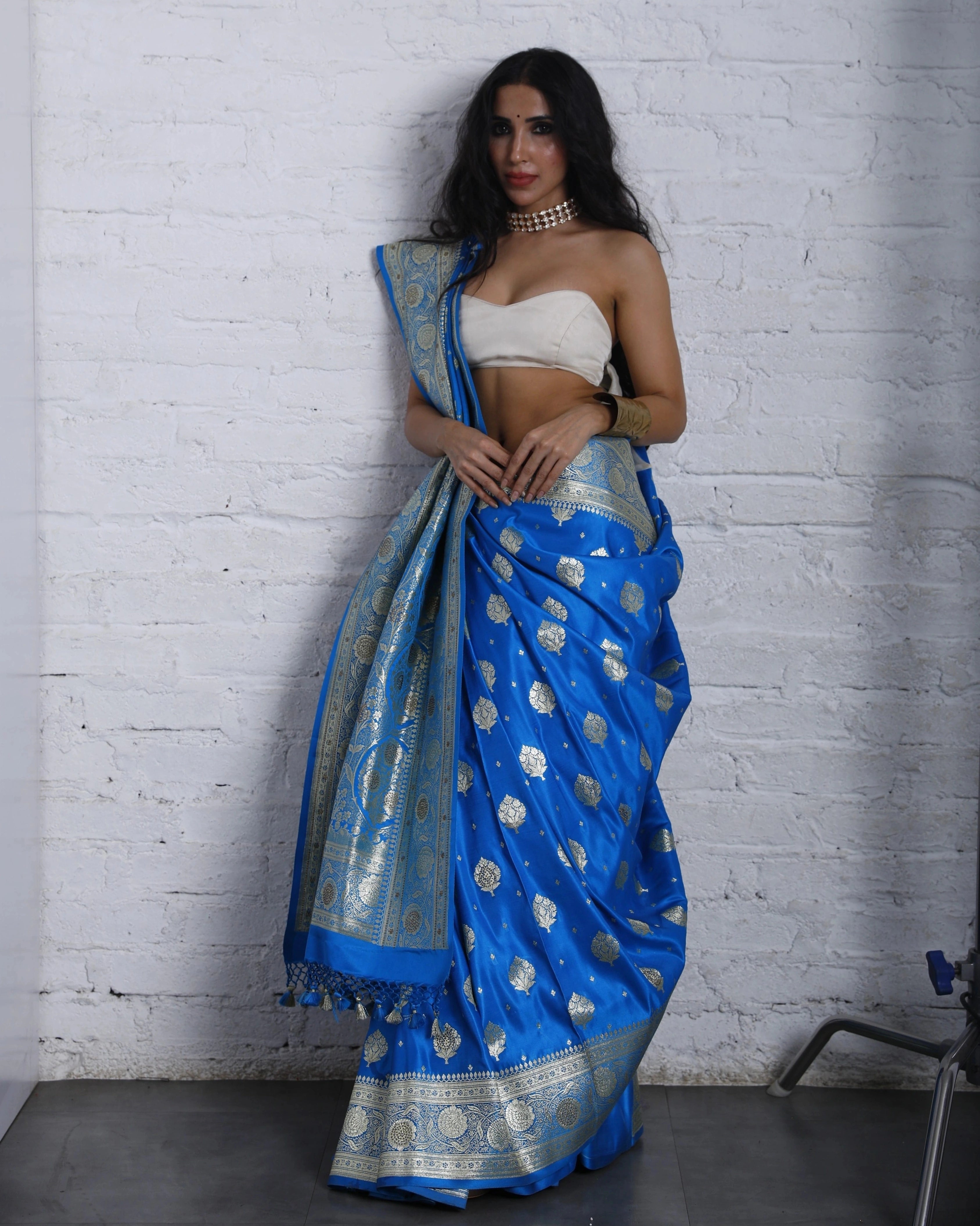 Plain White Premium Organza Tieback Blouse