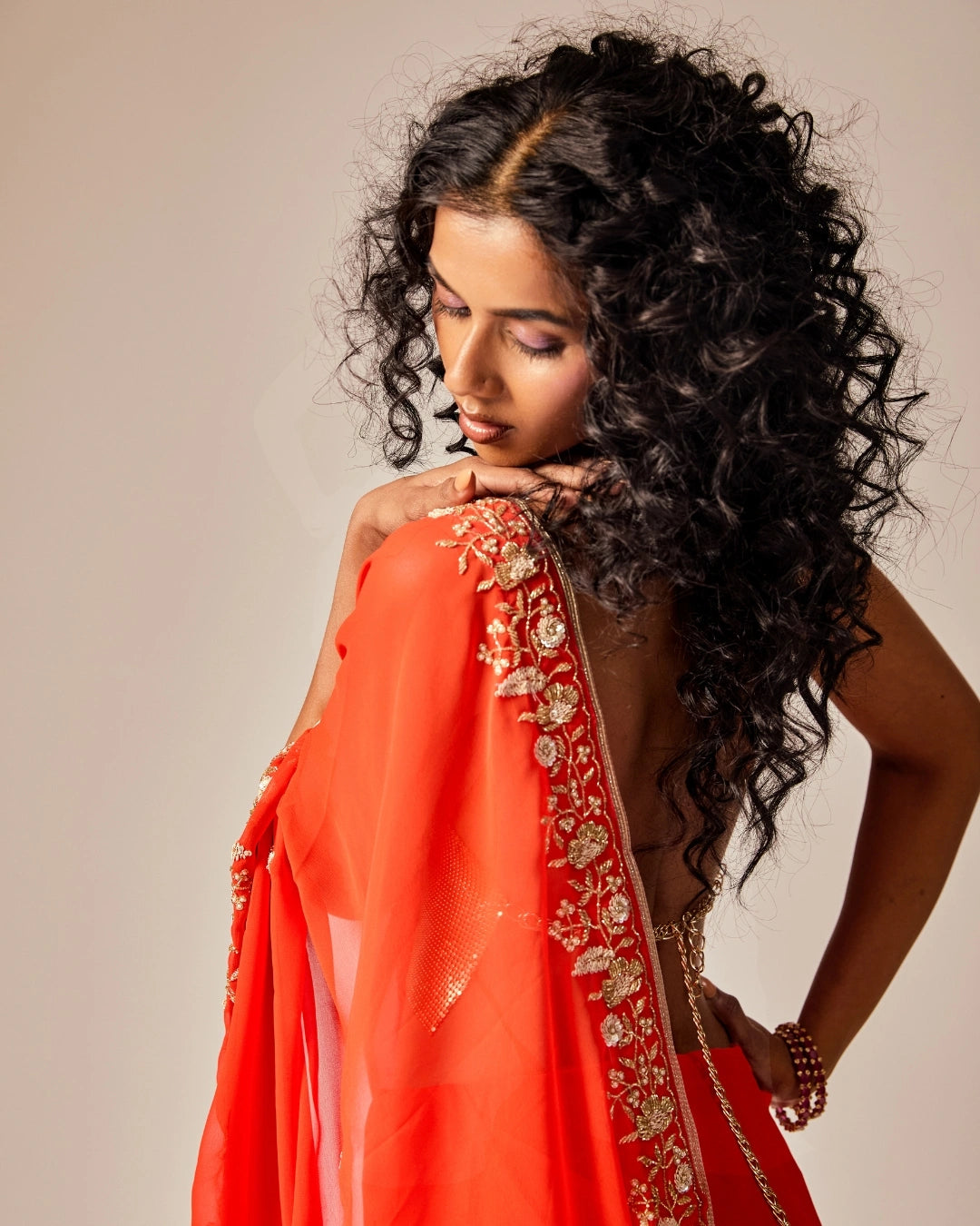 Gold Shimmering Metallic Blouse