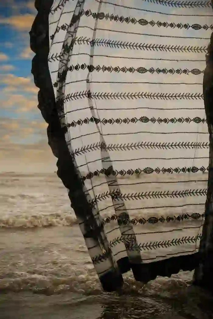 Black Net Saree with All Over Sequin Embroidery Work and Matching Sequin Blouse