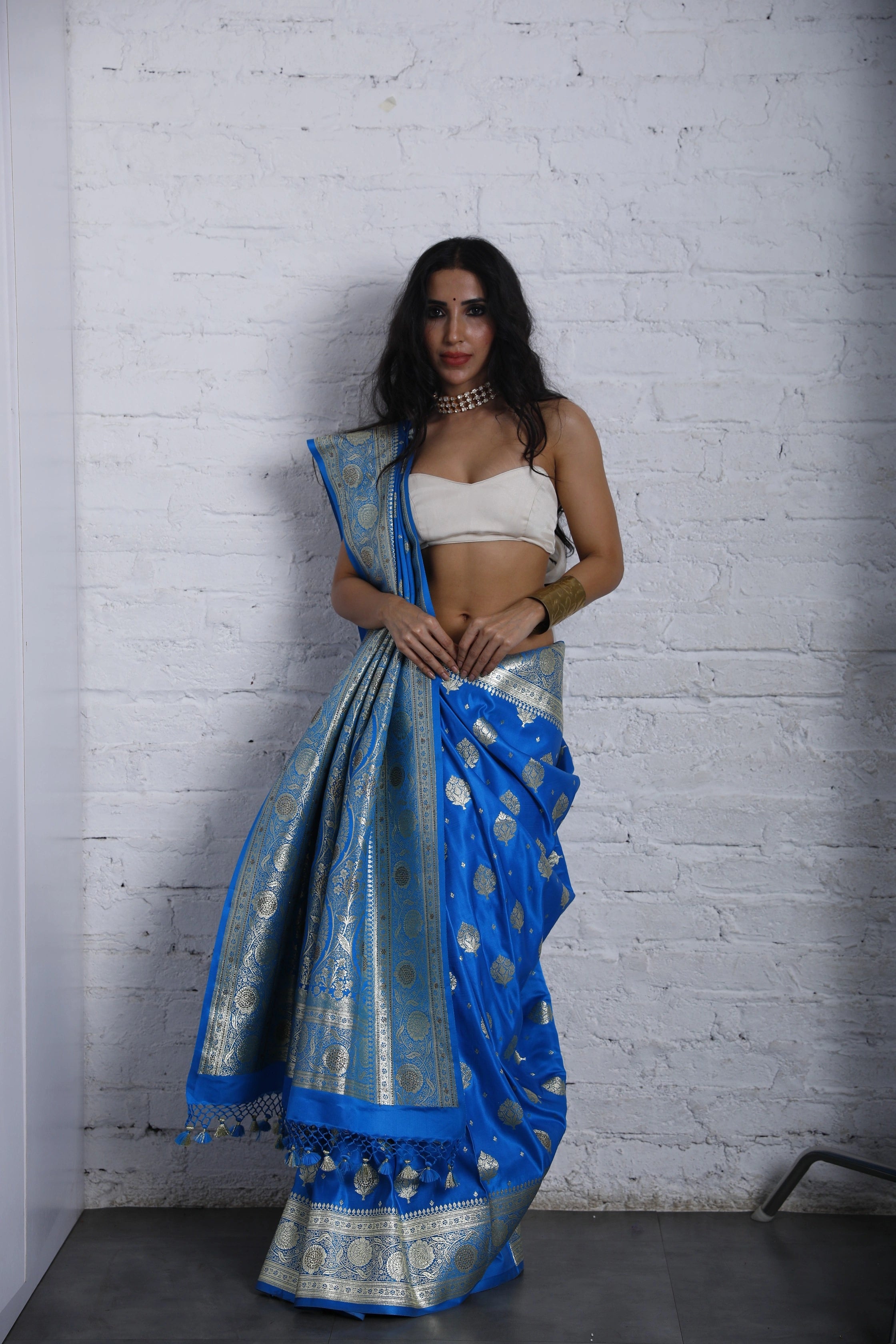 Plain White Premium Organza Tieback Blouse