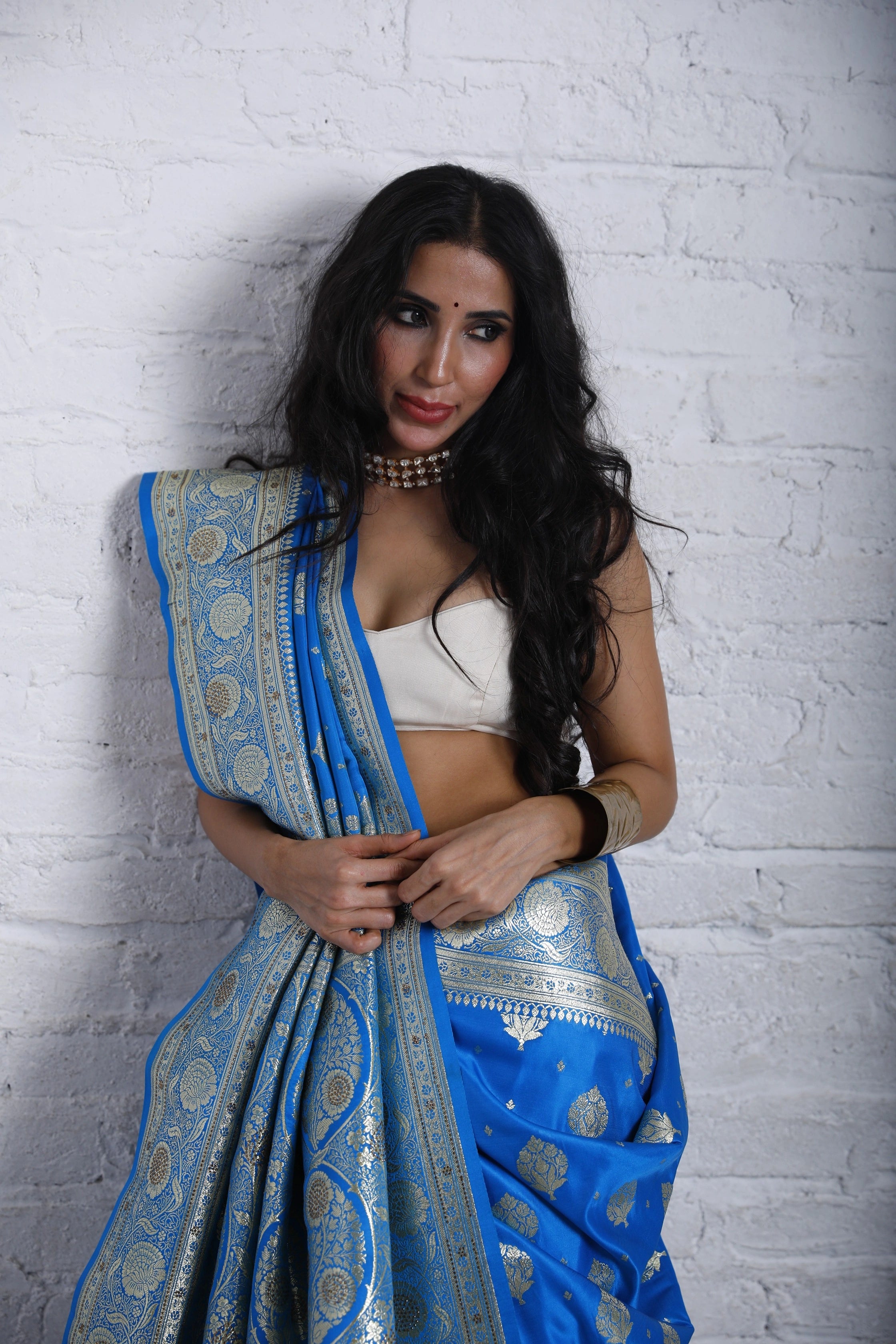 Plain White Premium Organza Tieback Blouse