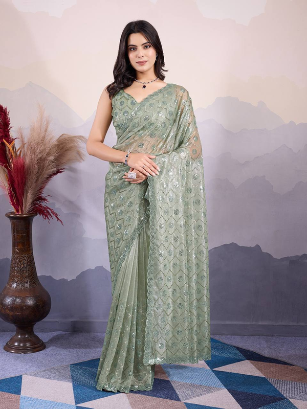 Kashmiri Kehwa Shimmer Saree - Nonita Fashion