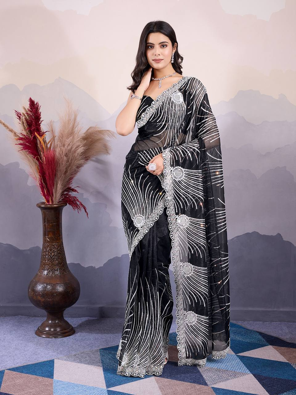 Melon Mist Saree - Nonita Fashion