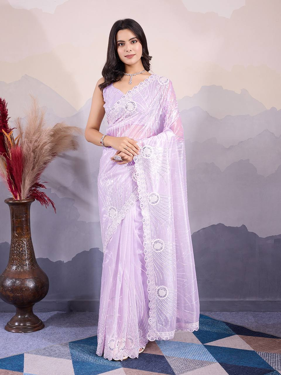 Melon Mist Saree - Nonita Fashion