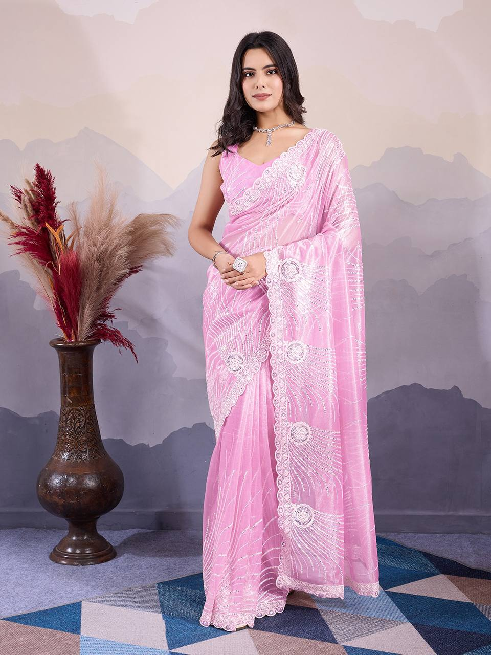 Melon Mist Saree - Nonita Fashion