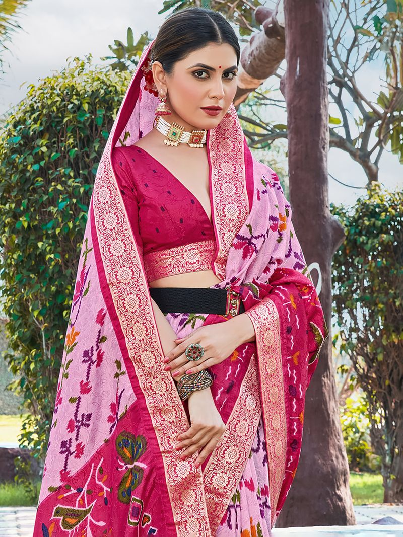 Rose Quartz Glow Saree - Nonita Fashion