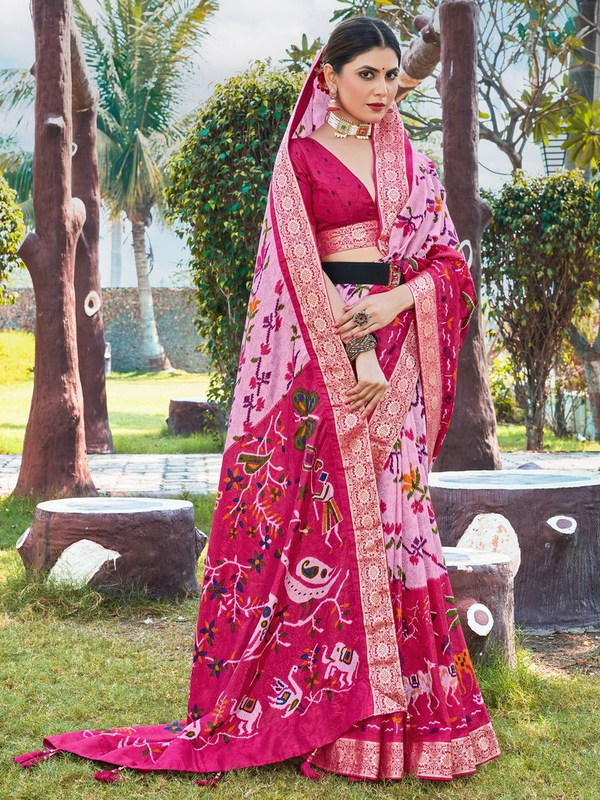 Rose Quartz Glow Saree - Nonita Fashion