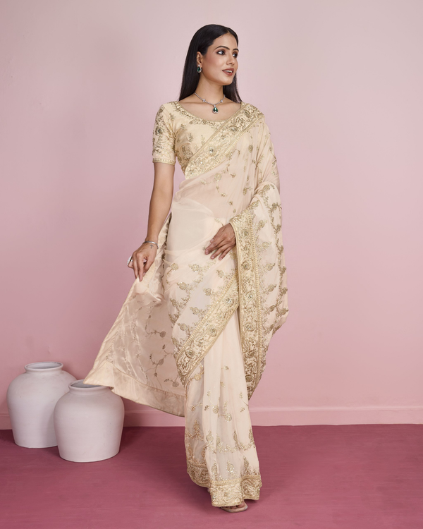 Sandstone Elegance Saree - Nonita Fashion