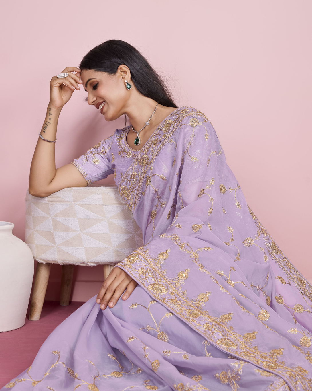 Sandstone Elegance Saree - Nonita Fashion