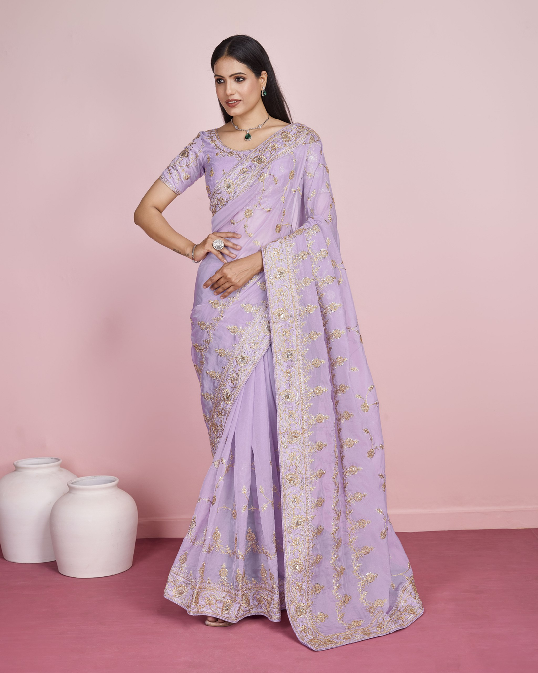 Sandstone Elegance Saree - Nonita Fashion