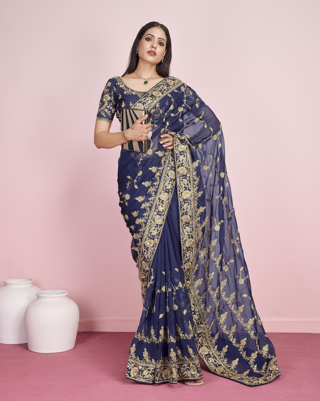 Sandstone Elegance Saree - Nonita Fashion