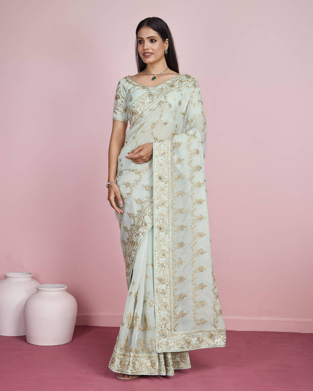 Sandstone Elegance Saree - Nonita Fashion