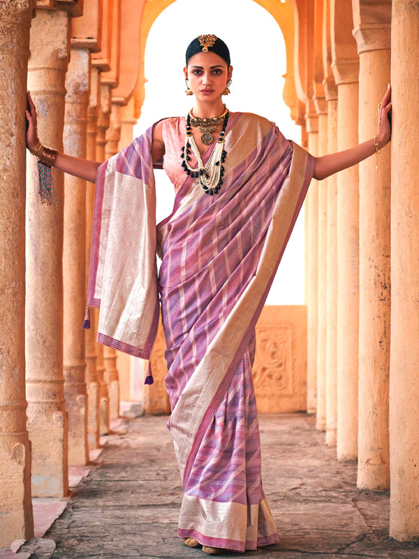 Shobha Lilac Saree - Nonita Fashion