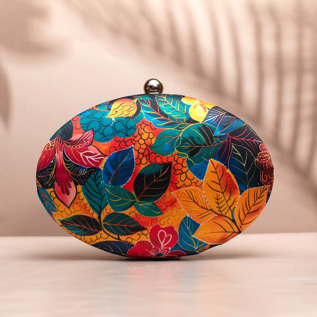 Nirvana Multicolor Batik Floral Clutch - Nonita Fashion