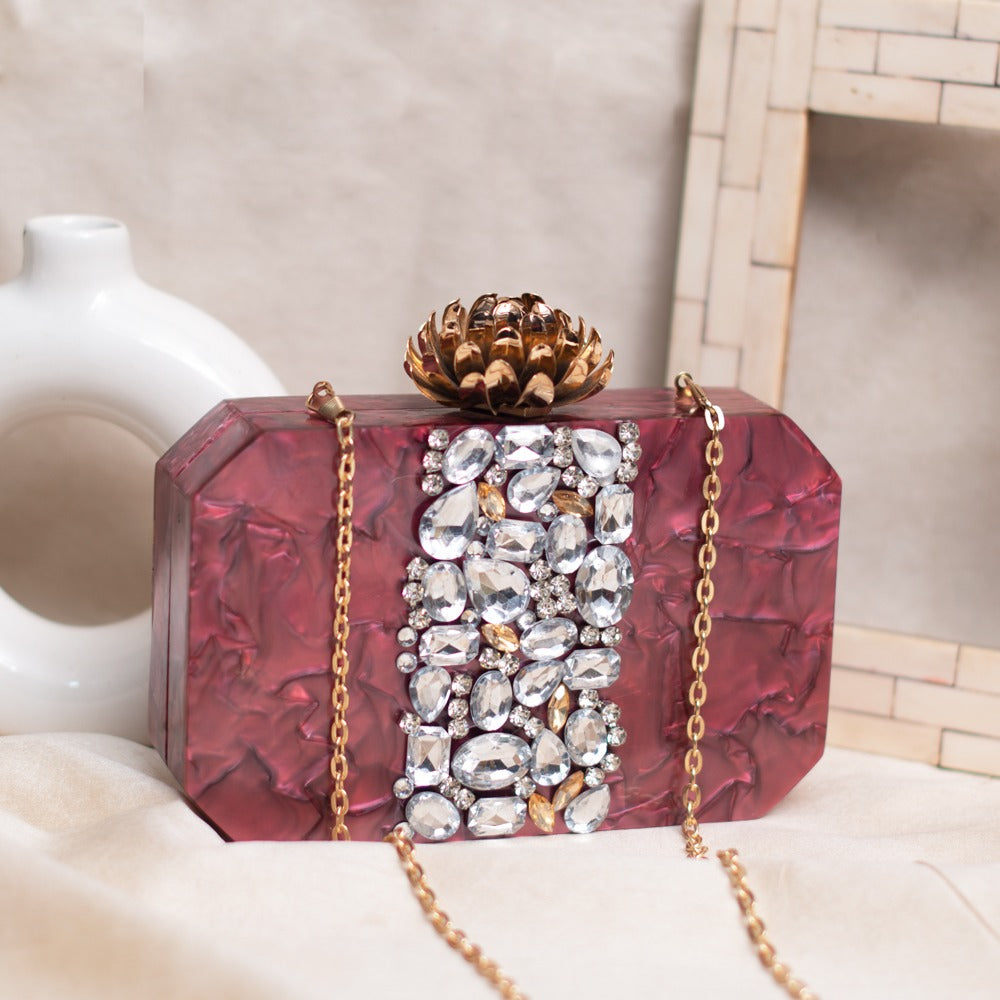 Callista Mulberry Mist Clutch - Nonita Fashion