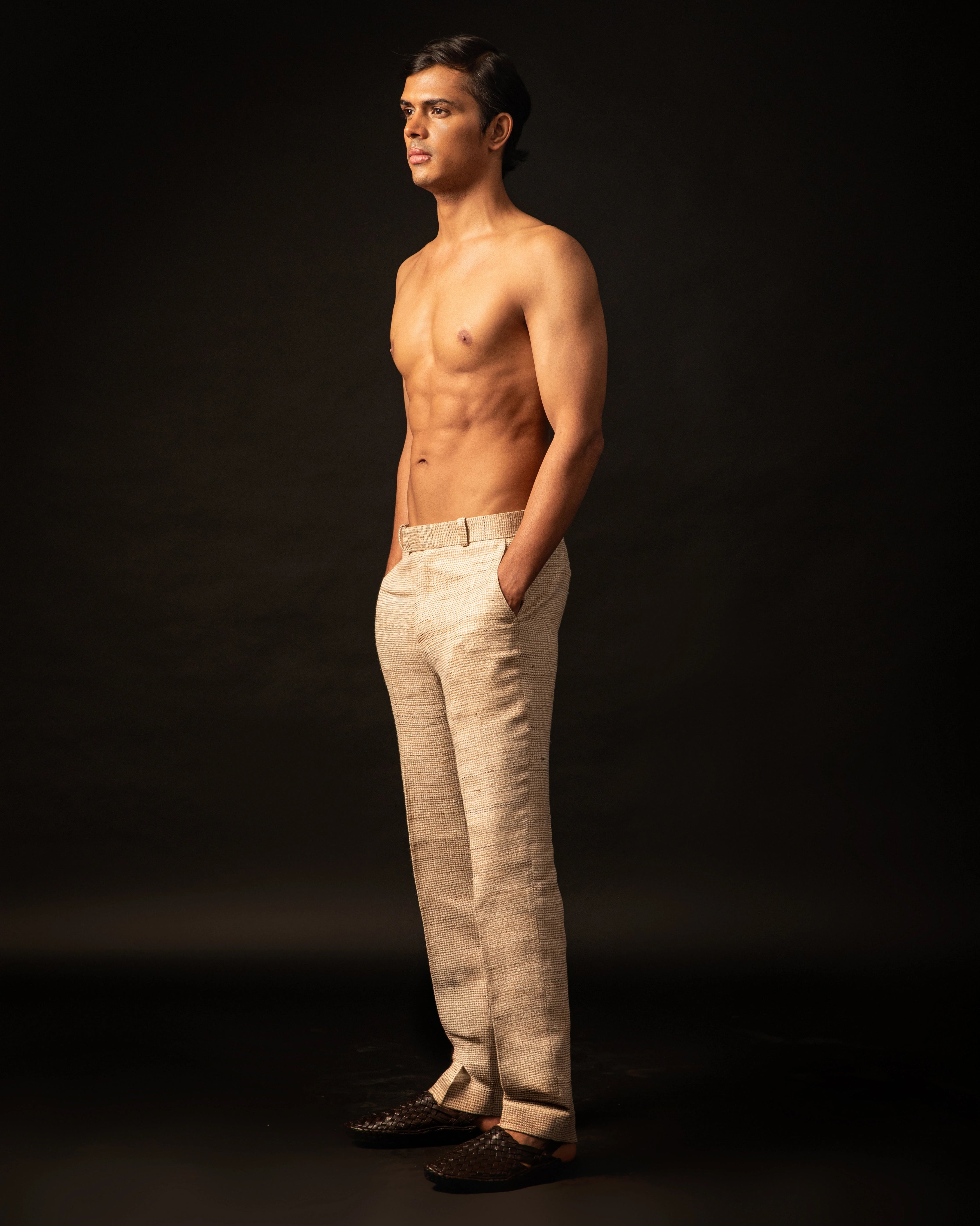 Jodhpuri Ivory Silk Embroidered Bandhgala Jacket with Tailored Straight-Fit Pants