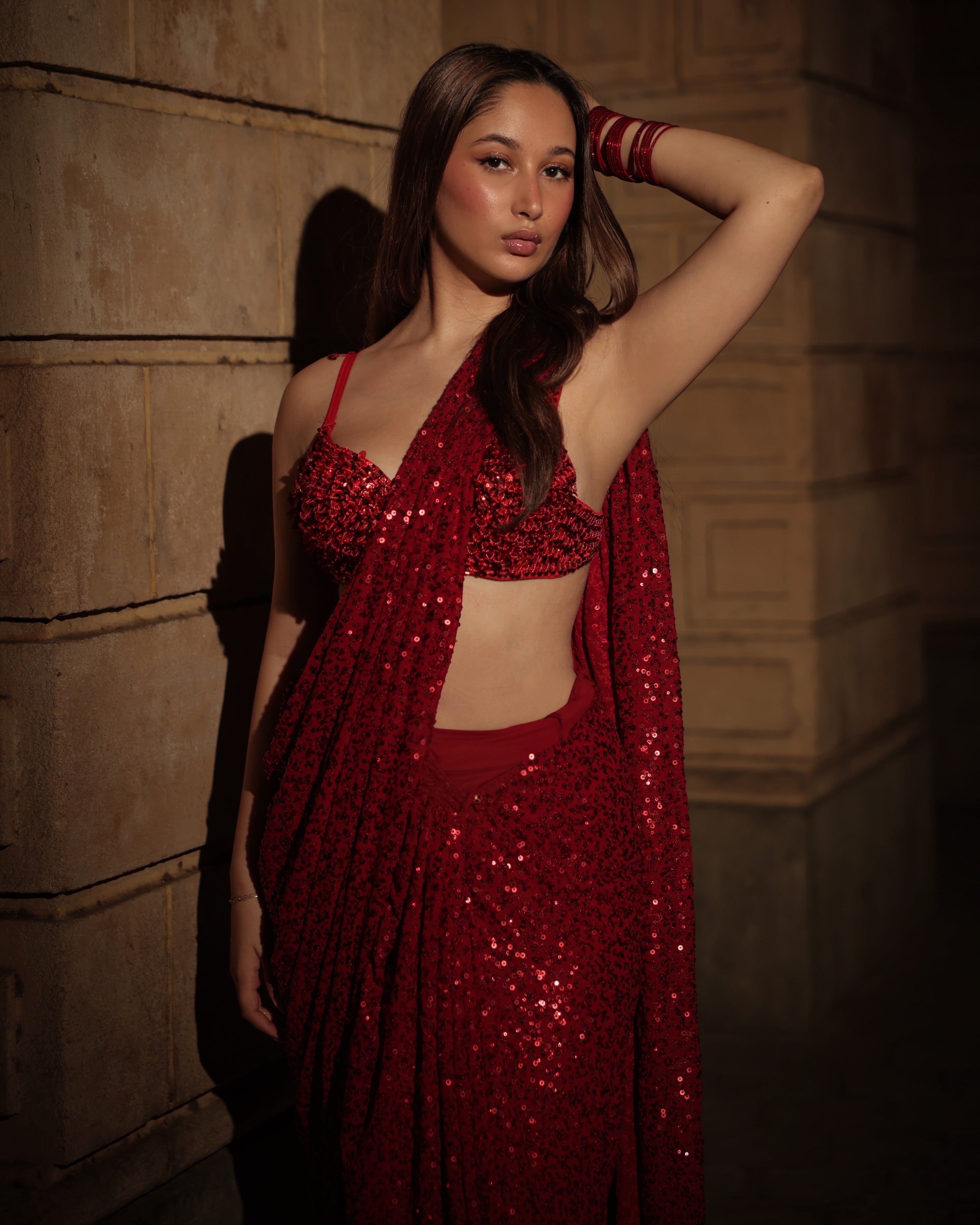 Hot Pink Sequin Blouse