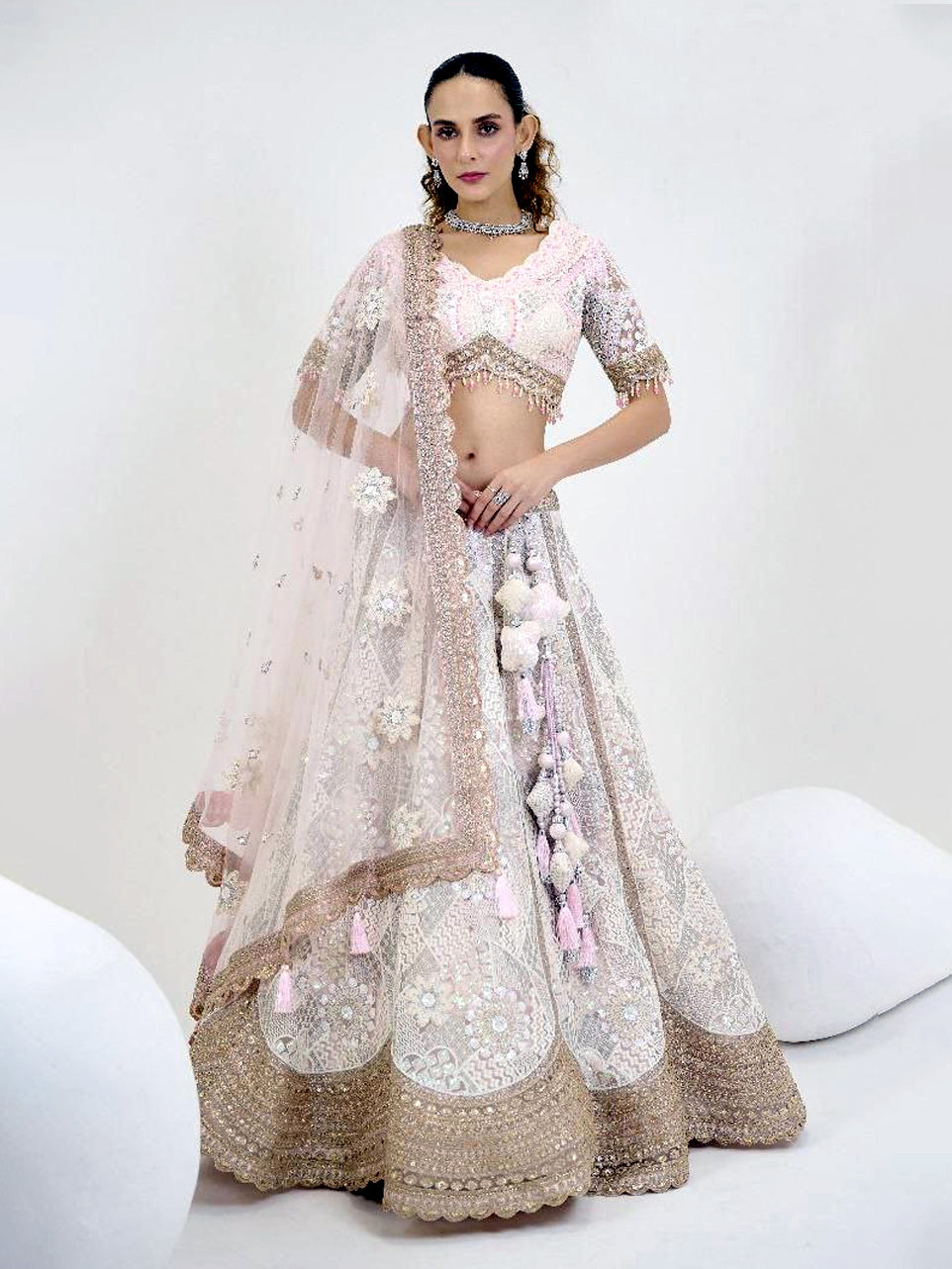 Diana Coral Lehenga - Nonita Fashion