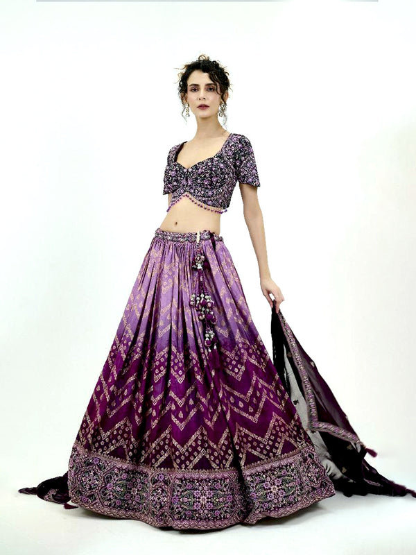 Isabella Mulberry Lehenga - Nonita Fashion