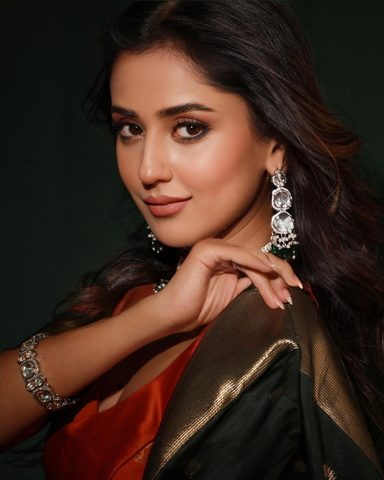 Orange Diwali Delicacy Paithani Silk Lehenga