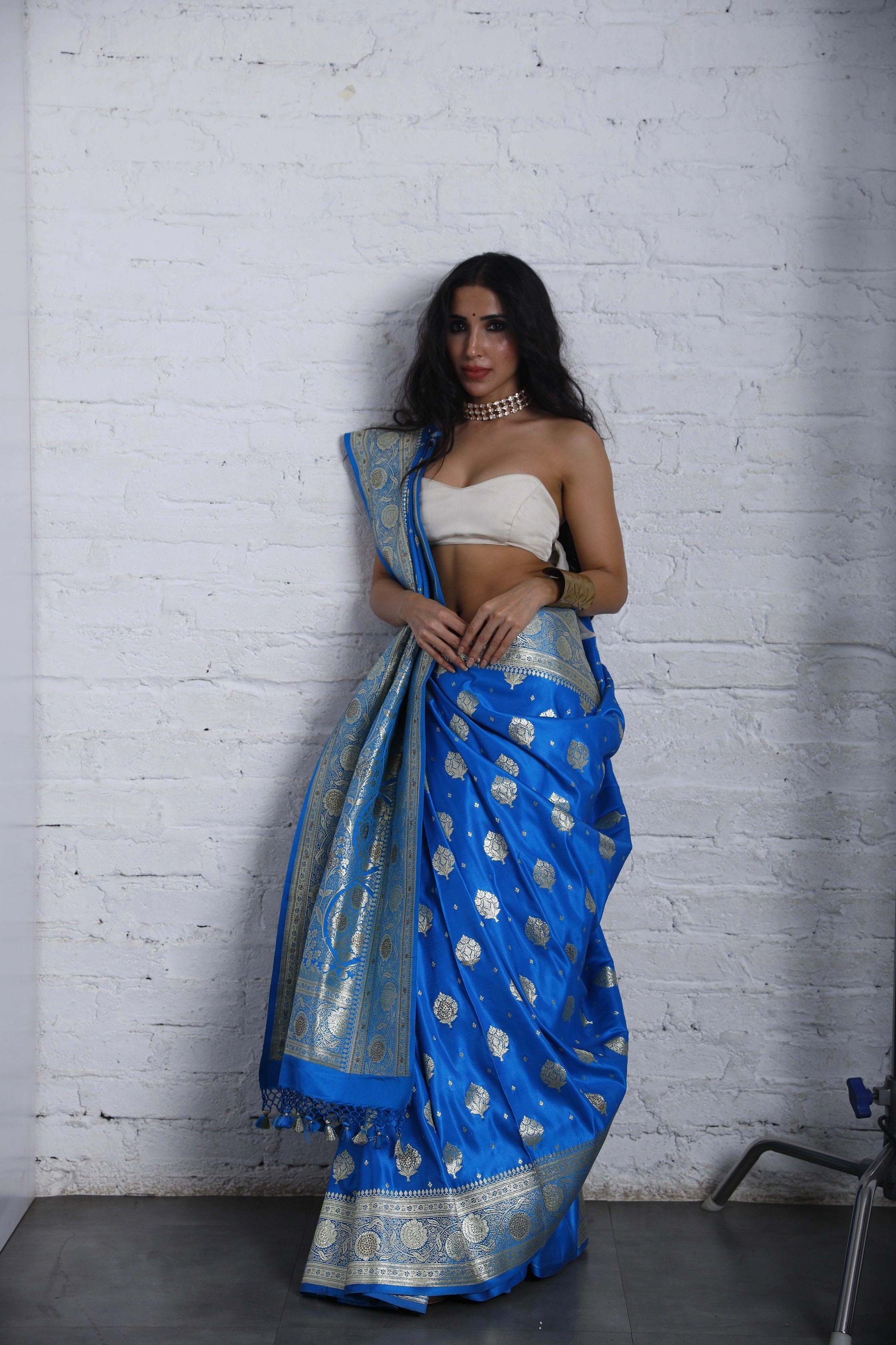 Plain White Premium Organza Tieback Blouse