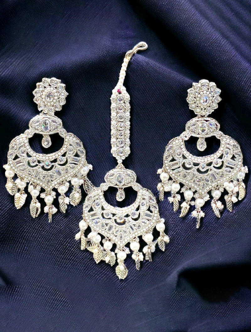 Gulzaar Chandbali and Tikka Set - Nonita Fashion