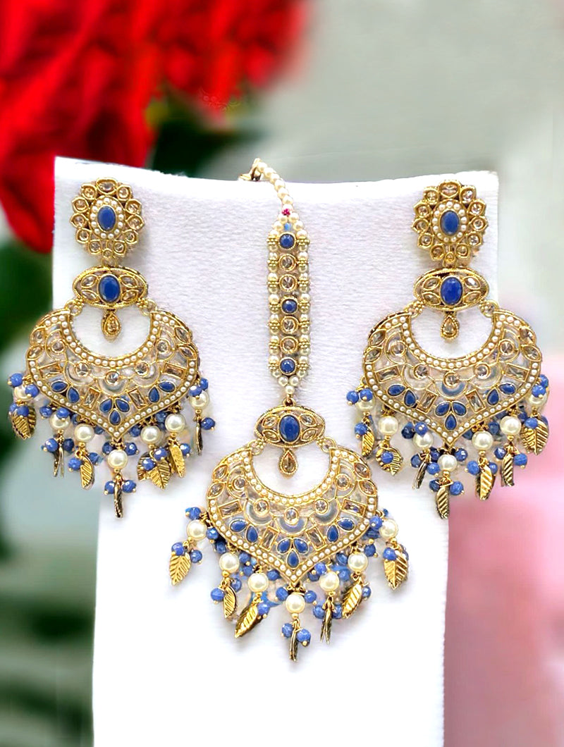 Gulzaar Chandbali and Tikka Set - Nonita Fashion