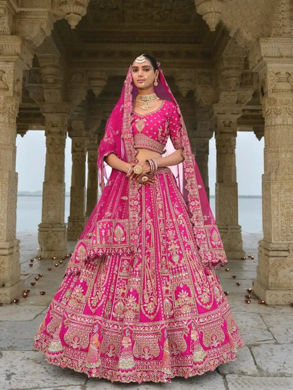 Saundarya Magenta Bridal Beauty Lehenga