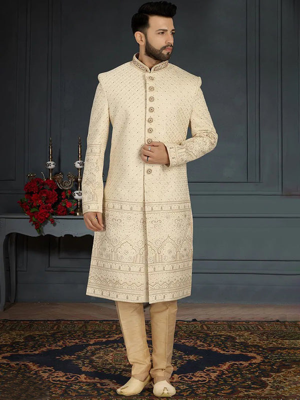 Golden Weave Silk Kurta