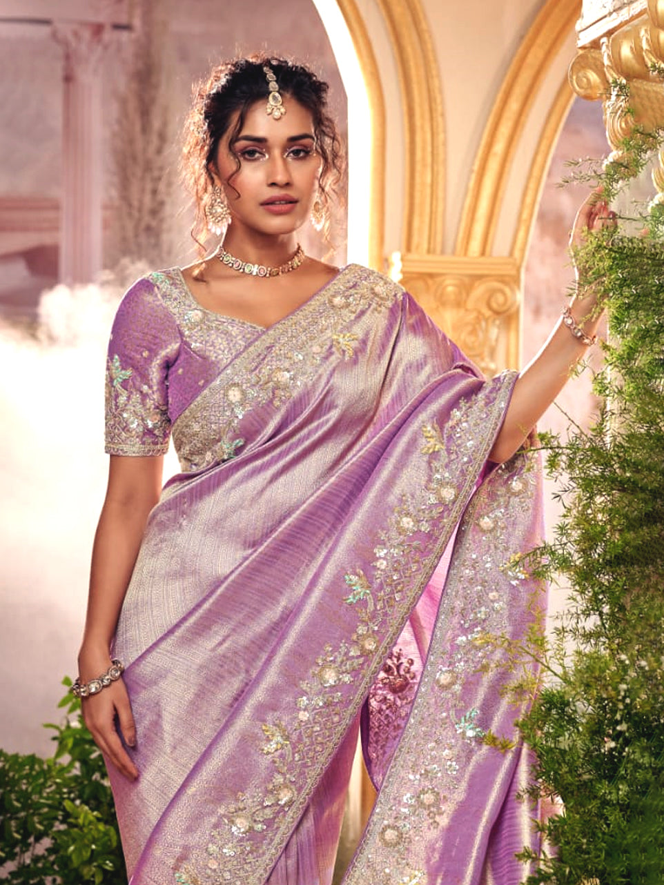 Meher Mauve Saree - Nonita Fashion