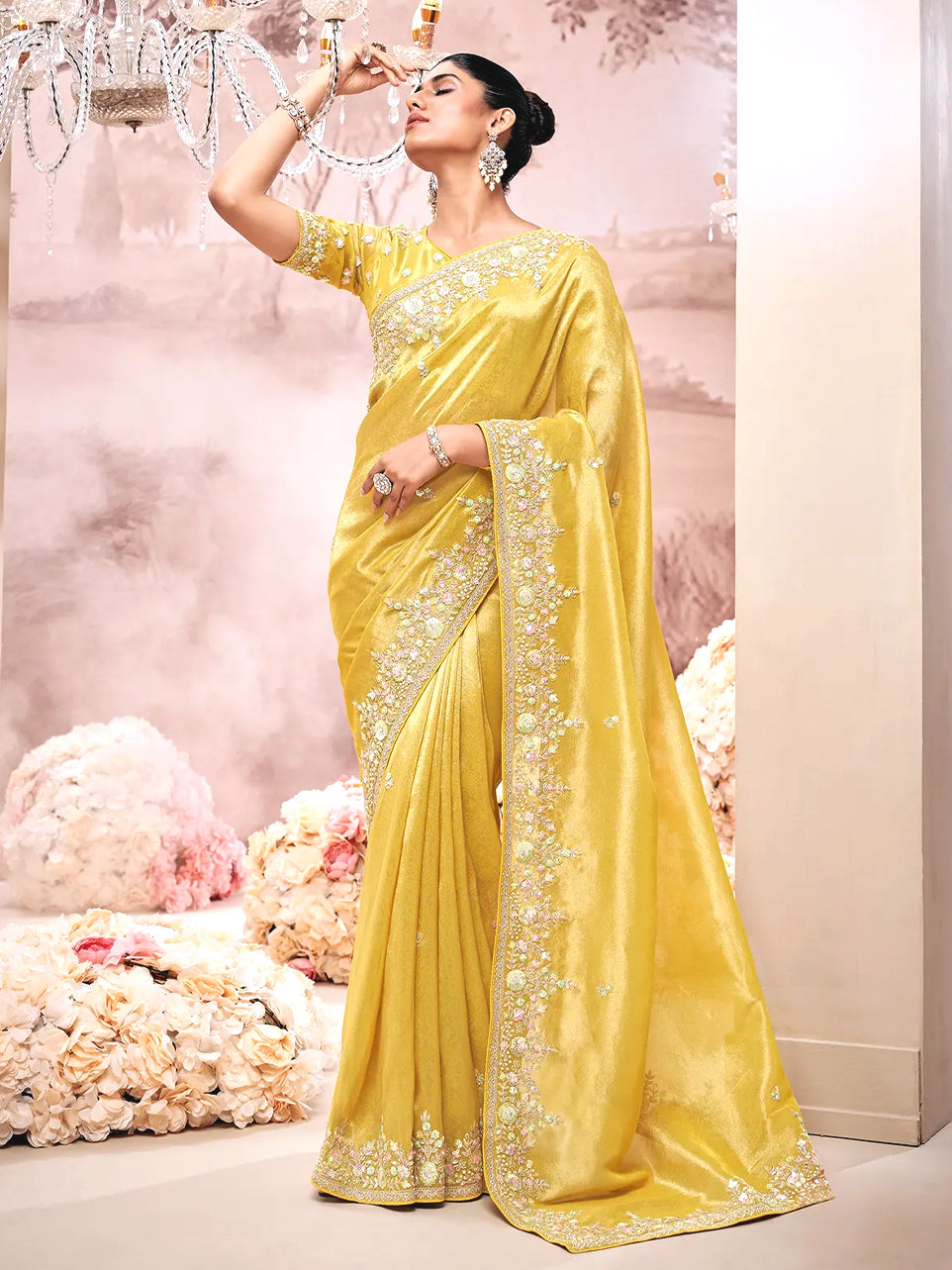 Meher Canary Saree - Nonita Fashion