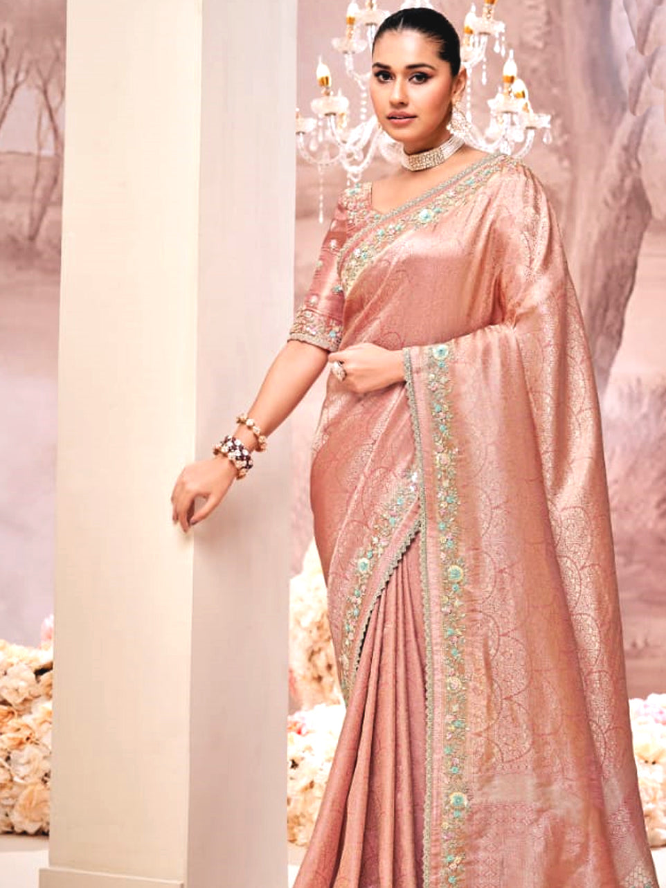 Meher Cherry Blossom Saree - Nonita Fashion