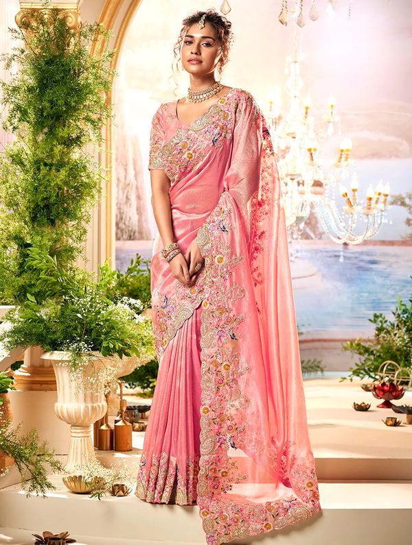 Meher Baby Pink Saree - Nonita Fashion