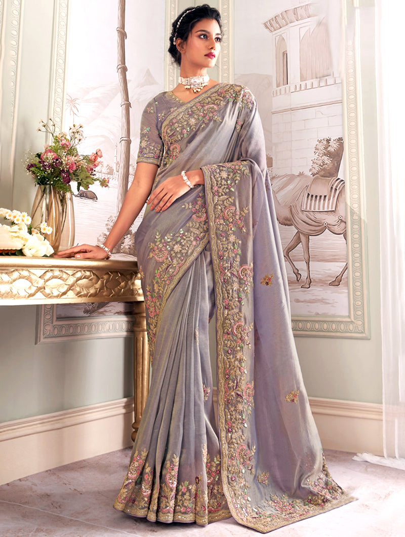 Meher Lilac Saree - Nonita Fashion