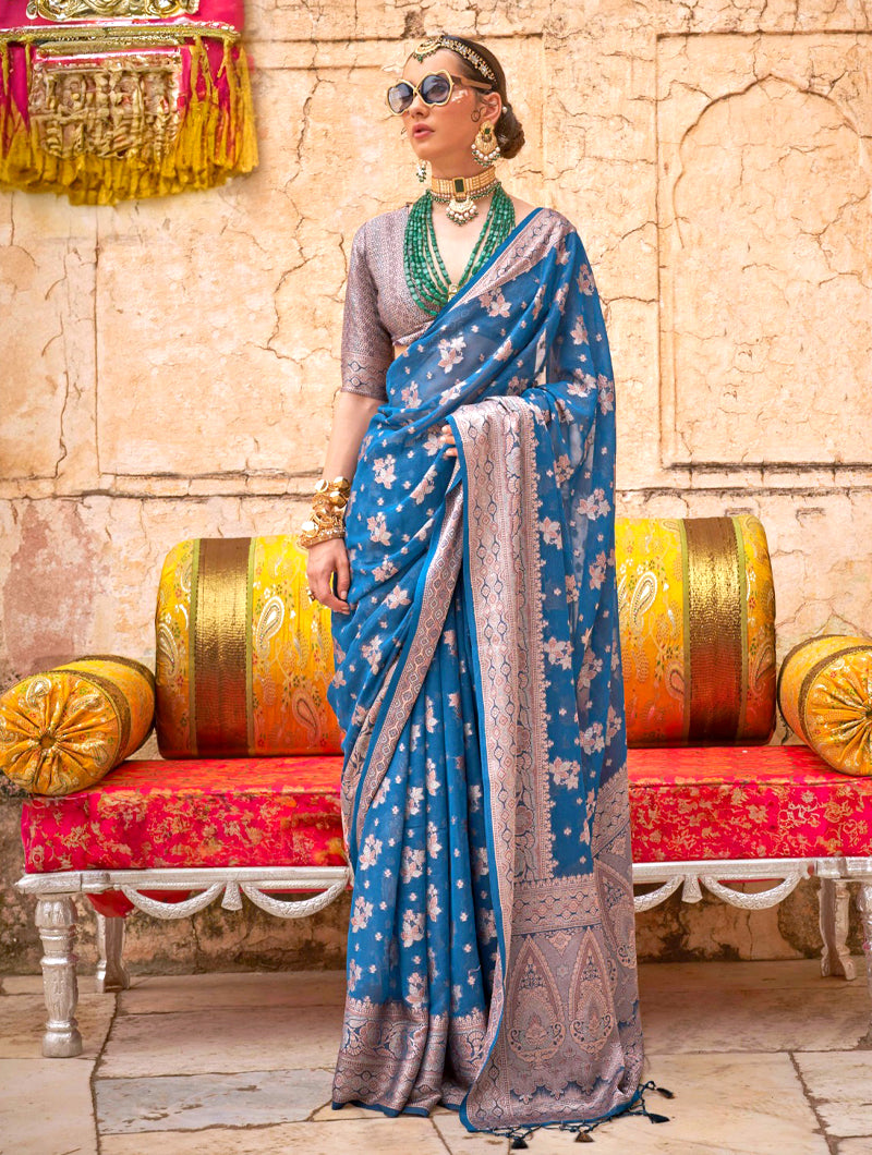 Apsara Indranīl Saree - Nonita Fashion