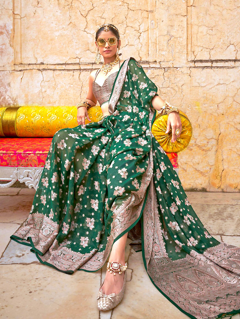 Apsara Harit Saree - Nonita Fashion