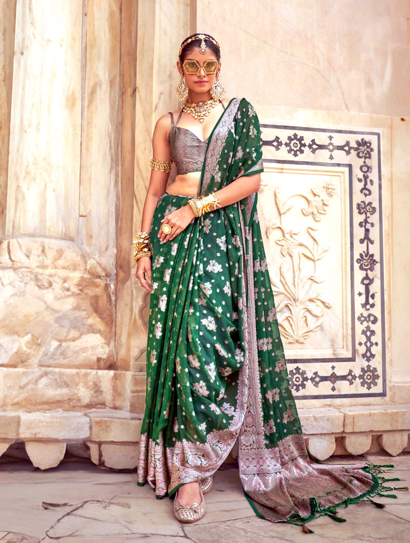 Apsara Harit Saree - Nonita Fashion