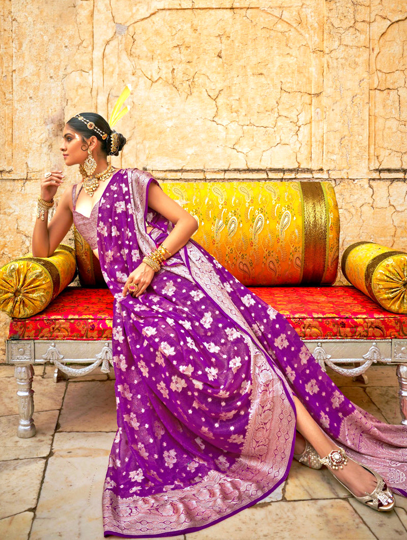 Apsara Nīlalohit Saree - Nonita Fashion