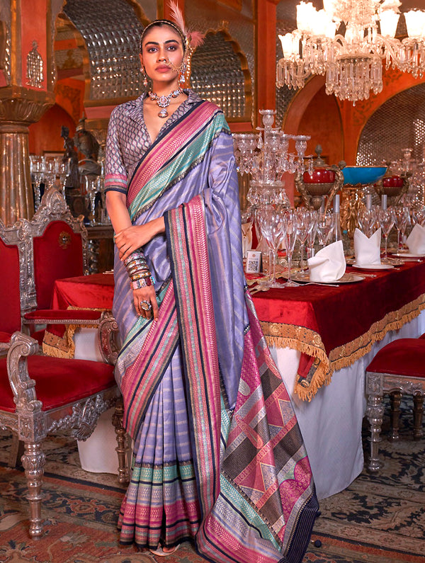 Tahira Lavender Saree - Nonita Fashion