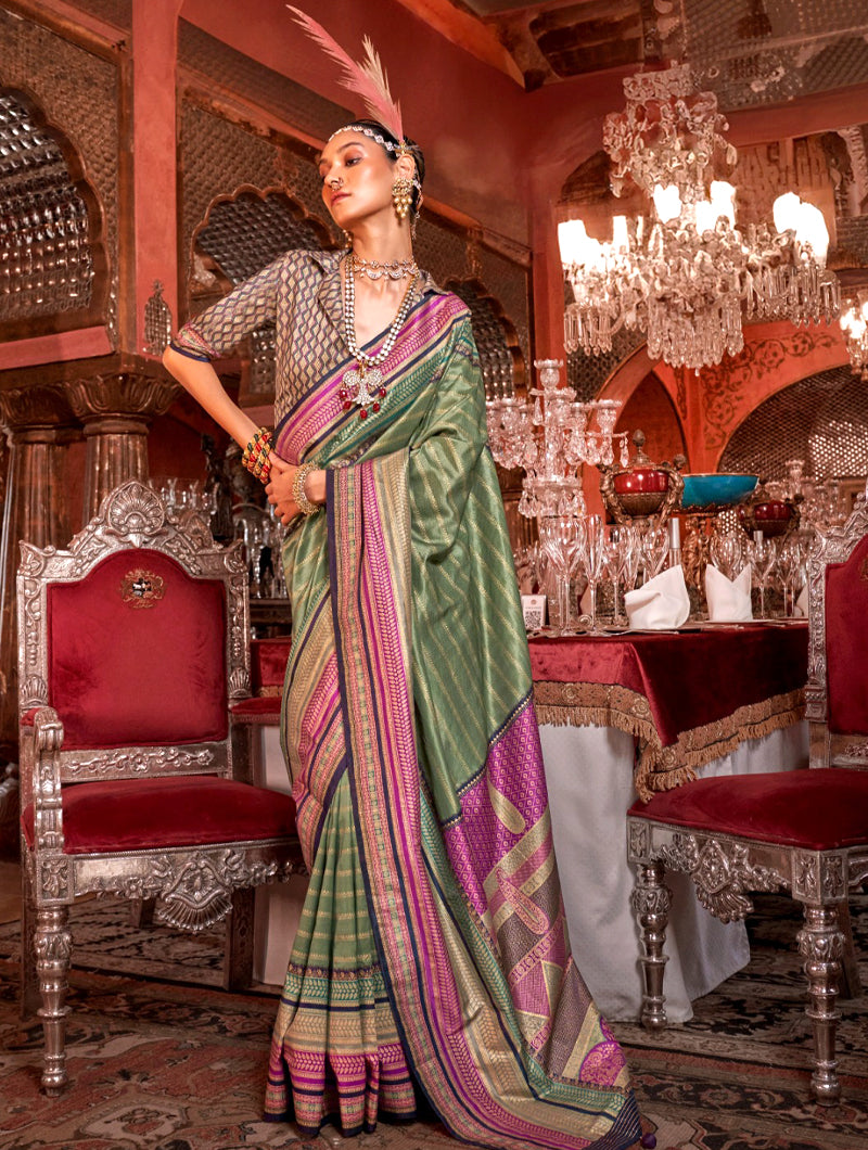 Tahira Pesto Saree - Nonita Fashion