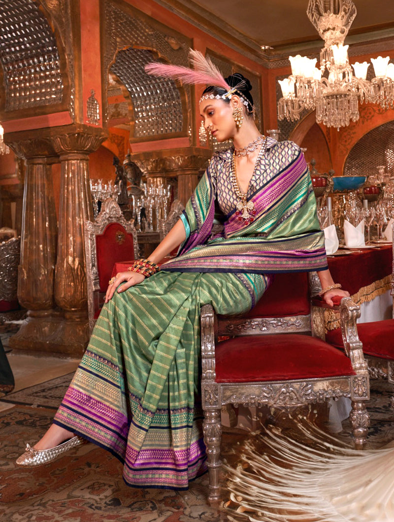 Tahira Pesto Saree - Nonita Fashion