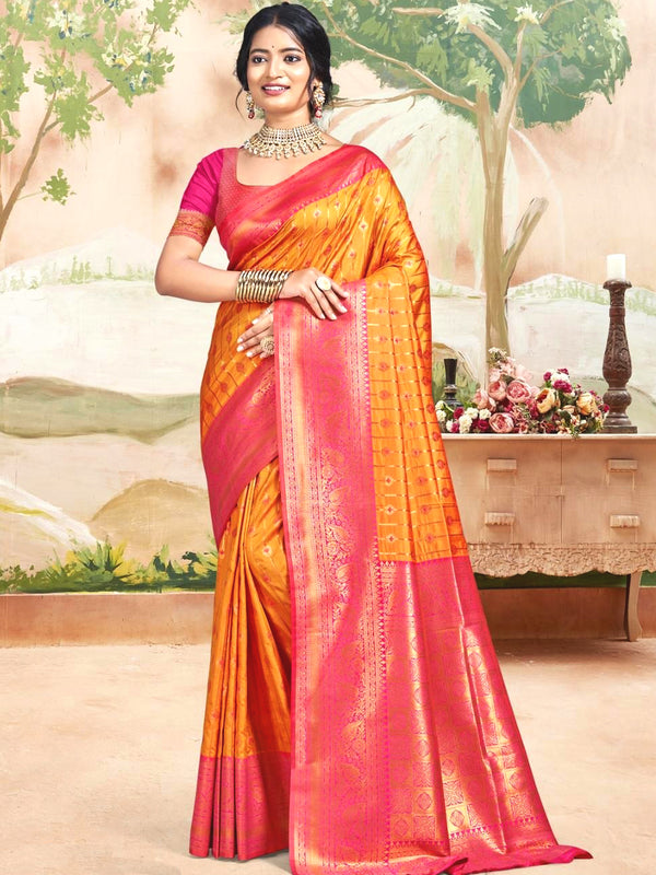 Harsha Orange Saree - Nonita Fashion