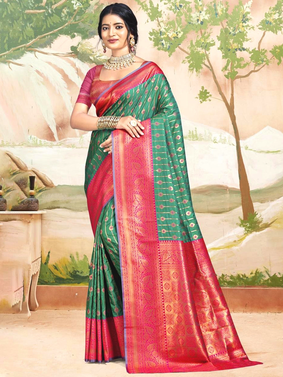 Harsha Fern Saree - Nonita Fashion