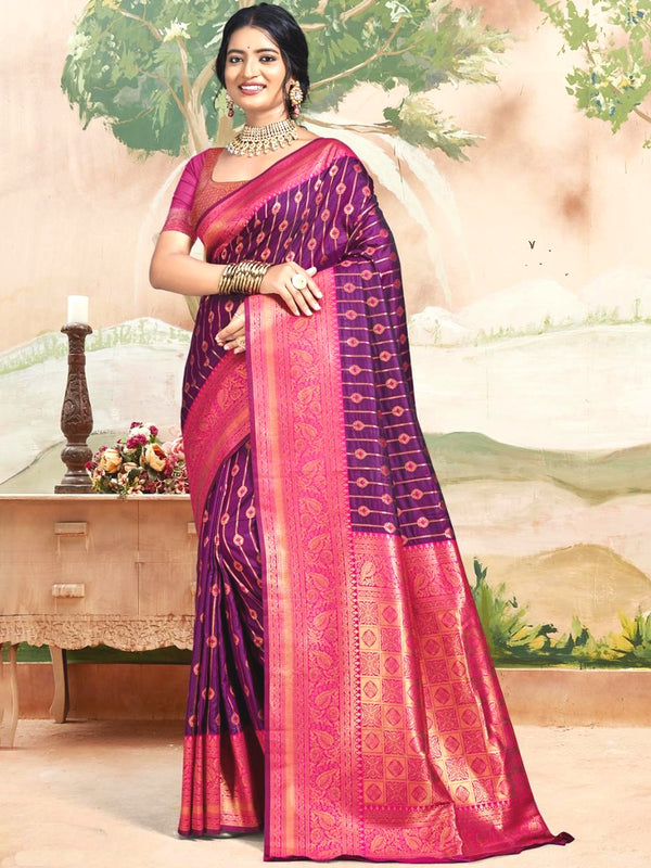 Harsha Purple Saree - Nonita Fashion