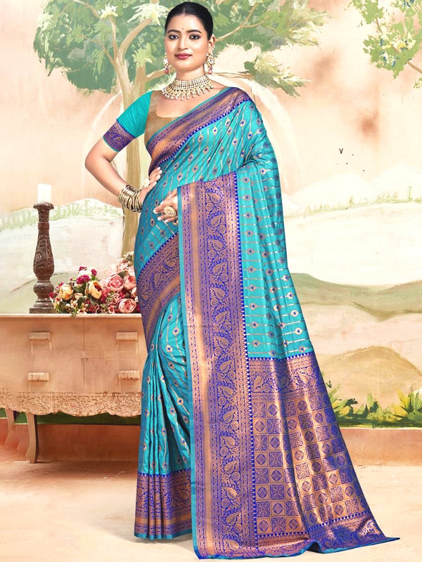 Harsha Azure Saree - Nonita Fashion