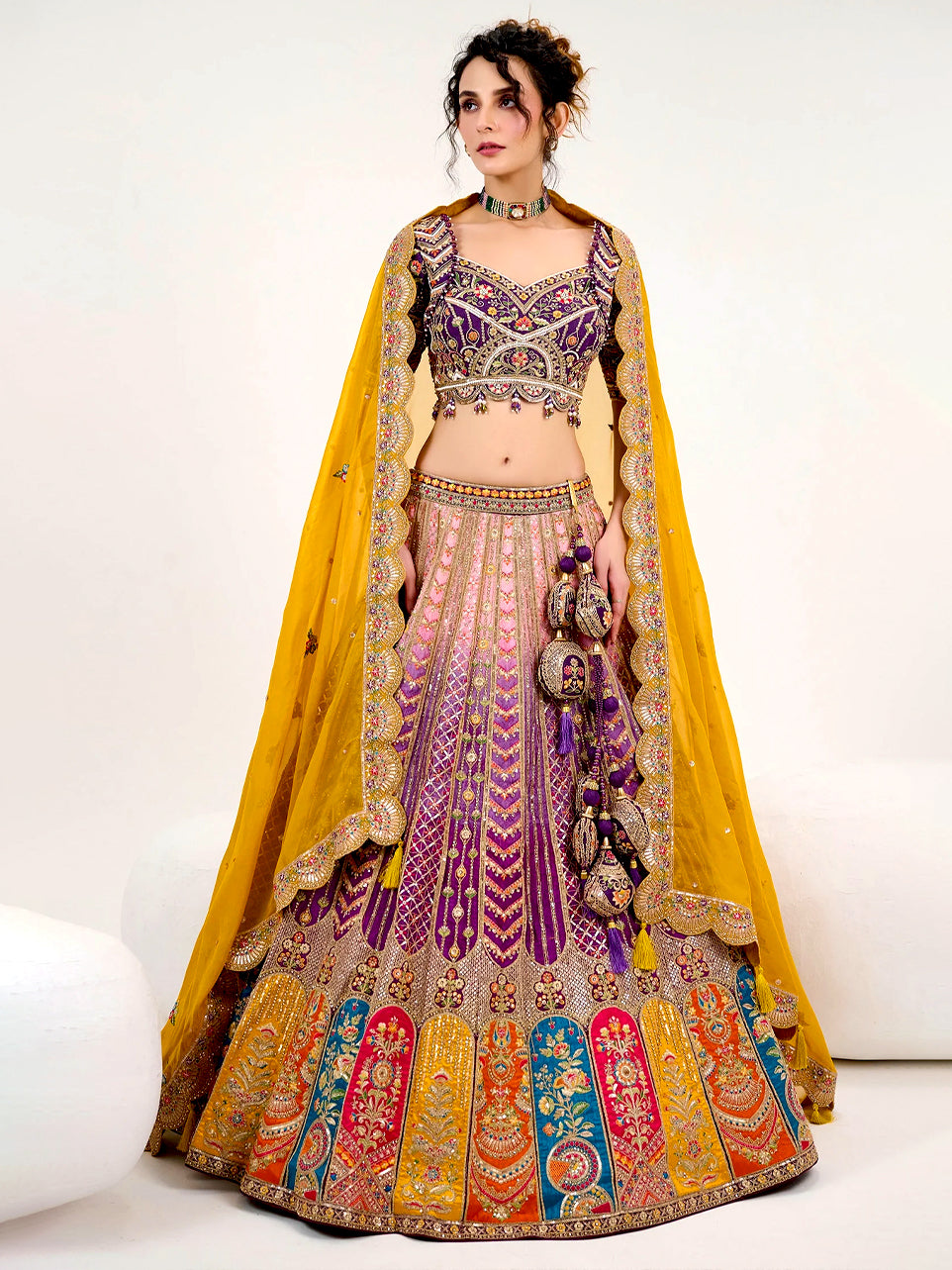 Meera Violaceous Lehenga - Nonita Fashion