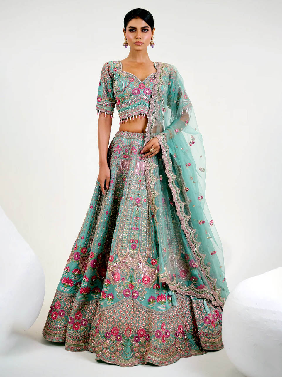 Jennifer Ocean Lehenga - Nonita Fashion