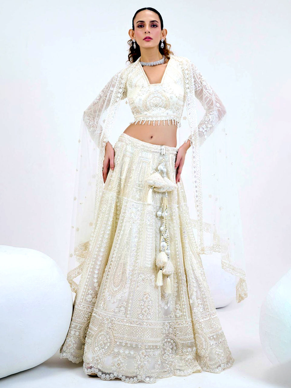 Sofia Snowy Lehenga - Nonita Fashion