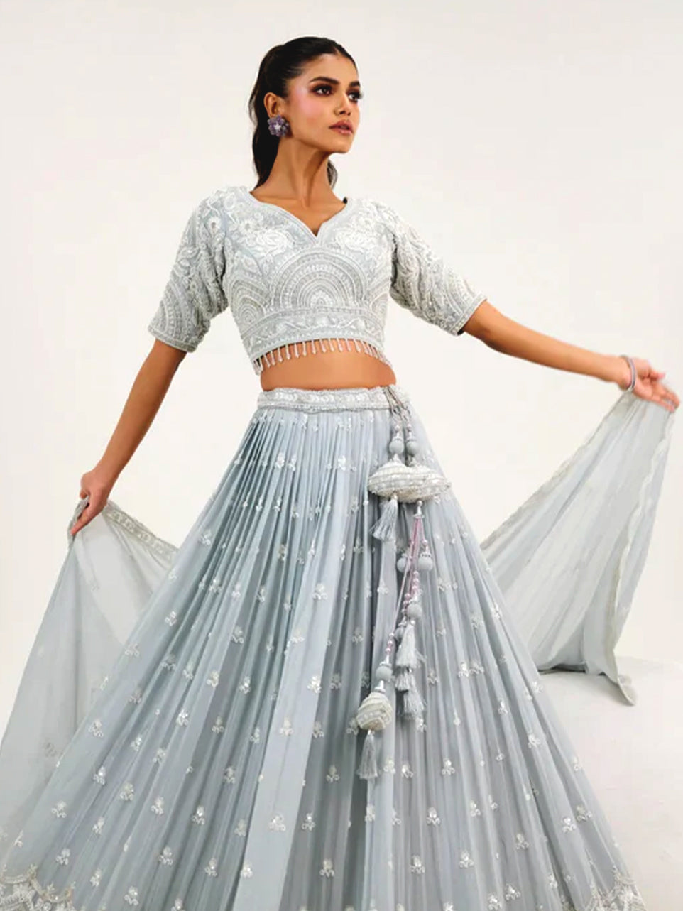 Masakali Periwinkle Lehenga - Nonita Fashion